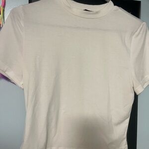 White Short Sleeve crop T-Shirt